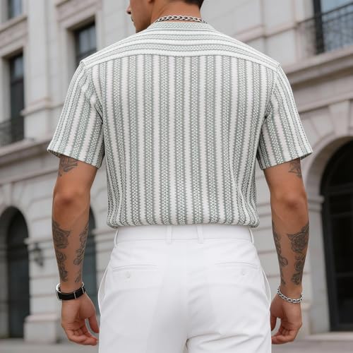 Image of Lymio Men Shirt || Striped Shirt for Man || Half Sleeve || Stylish Look (Packs Also Available) (Crazy-Half)