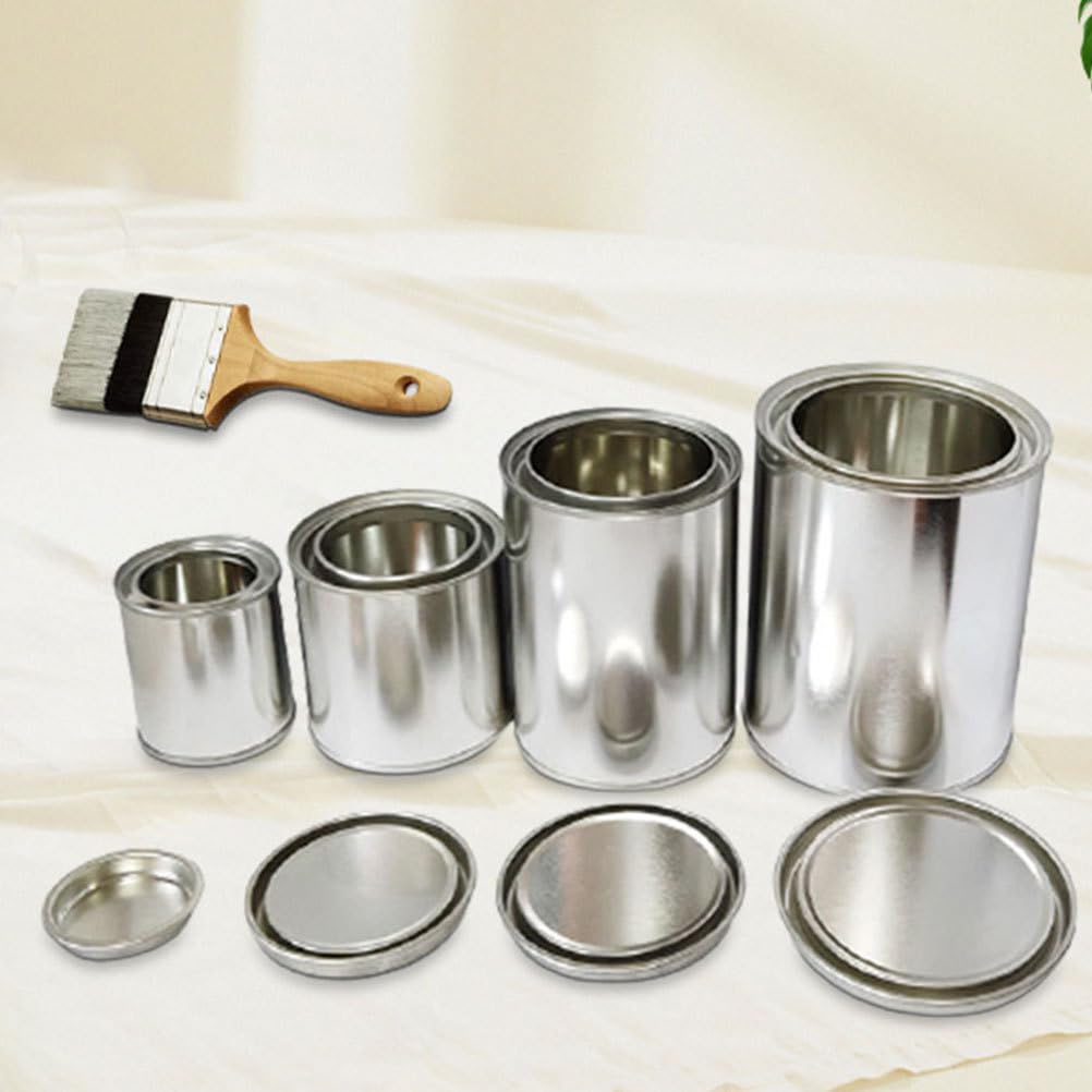 5stücke Metall Farbdosen Mit Deckel Runde Weißblech Dosen Für Pigment Und Farbe Für Malzubehör Langlebig Und Tragbar Volumen Praktische Aufbewahrungslösung