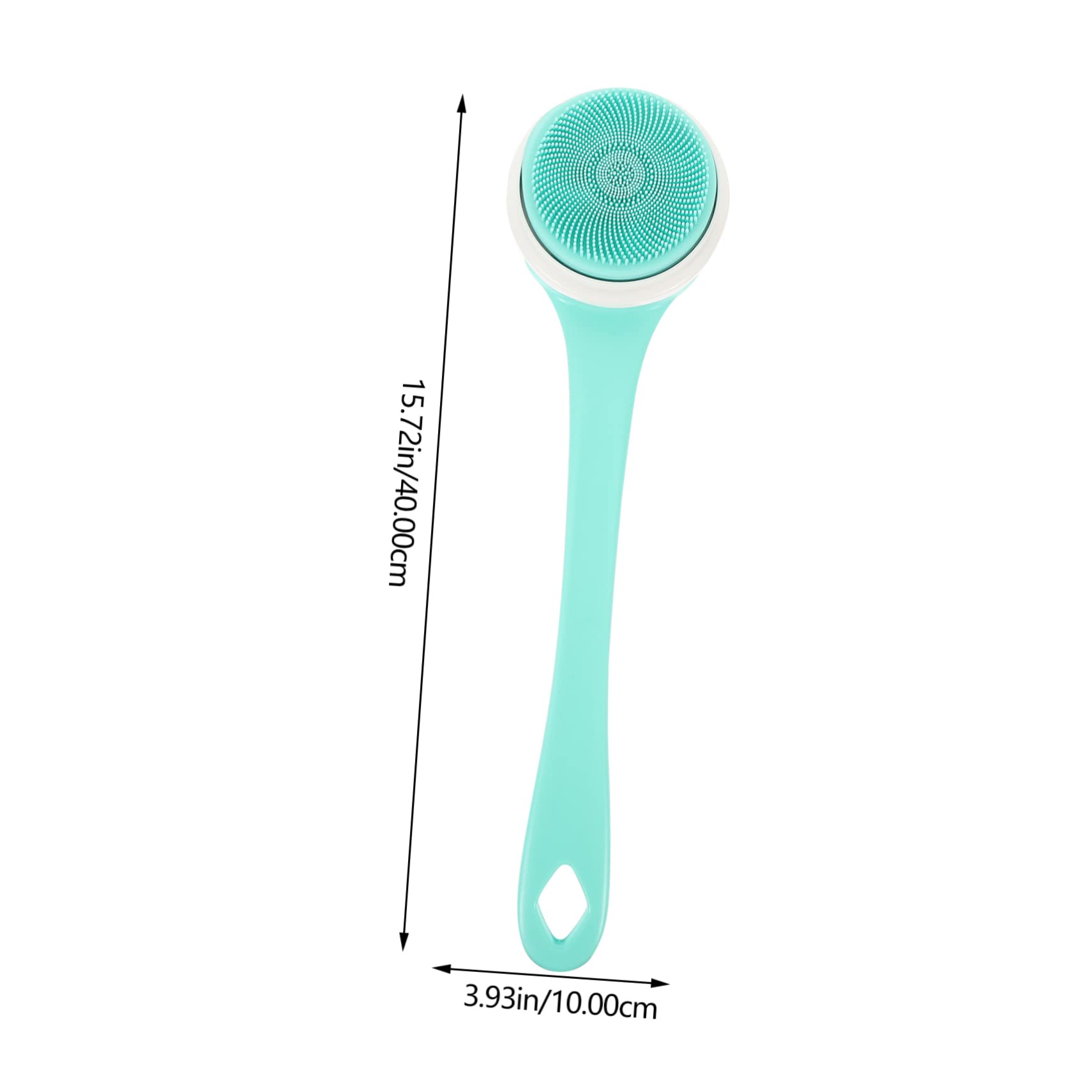 Cepillo de Ducha Eléctrico Recargable de 1800mah, Verde | Abs y Silicona, Mango Largo y Diseño Portátil, para Baño y Limpieza Corporal