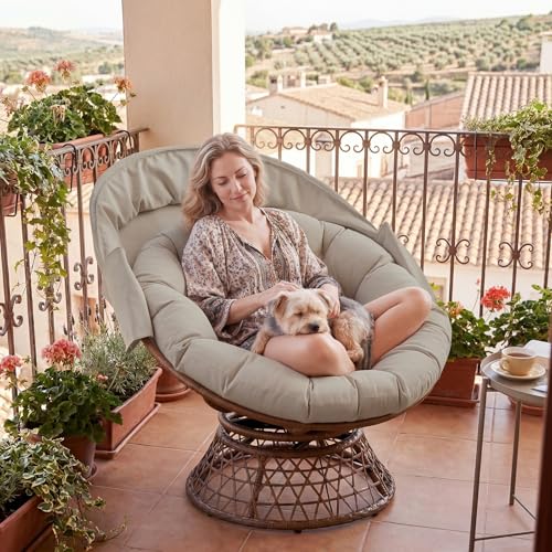 GTPLAYER Outdoor Wicker Egg Chair