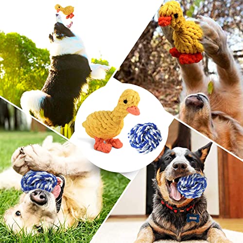 Baumwoll Hundeseile Set,Welpenspielzeug ,2 Stücke Hunde Spielzeug aus Seil,Hundespielzeug Kauspielzeug ,Seil Welpenspielzeug,h Vorteilhaft Hundes zur Zahnreinigung - Image 8