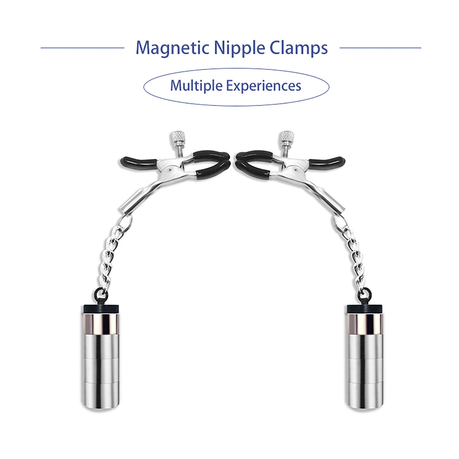 Magnetico Capezzoli Morsetti Capezzoli Metallo Donne Gioielli Morsetto Capezzolo Regolabile Magnete Peso Pressione BDSM Giocattoli Del Sesso Per Le Coppie (Metallic)