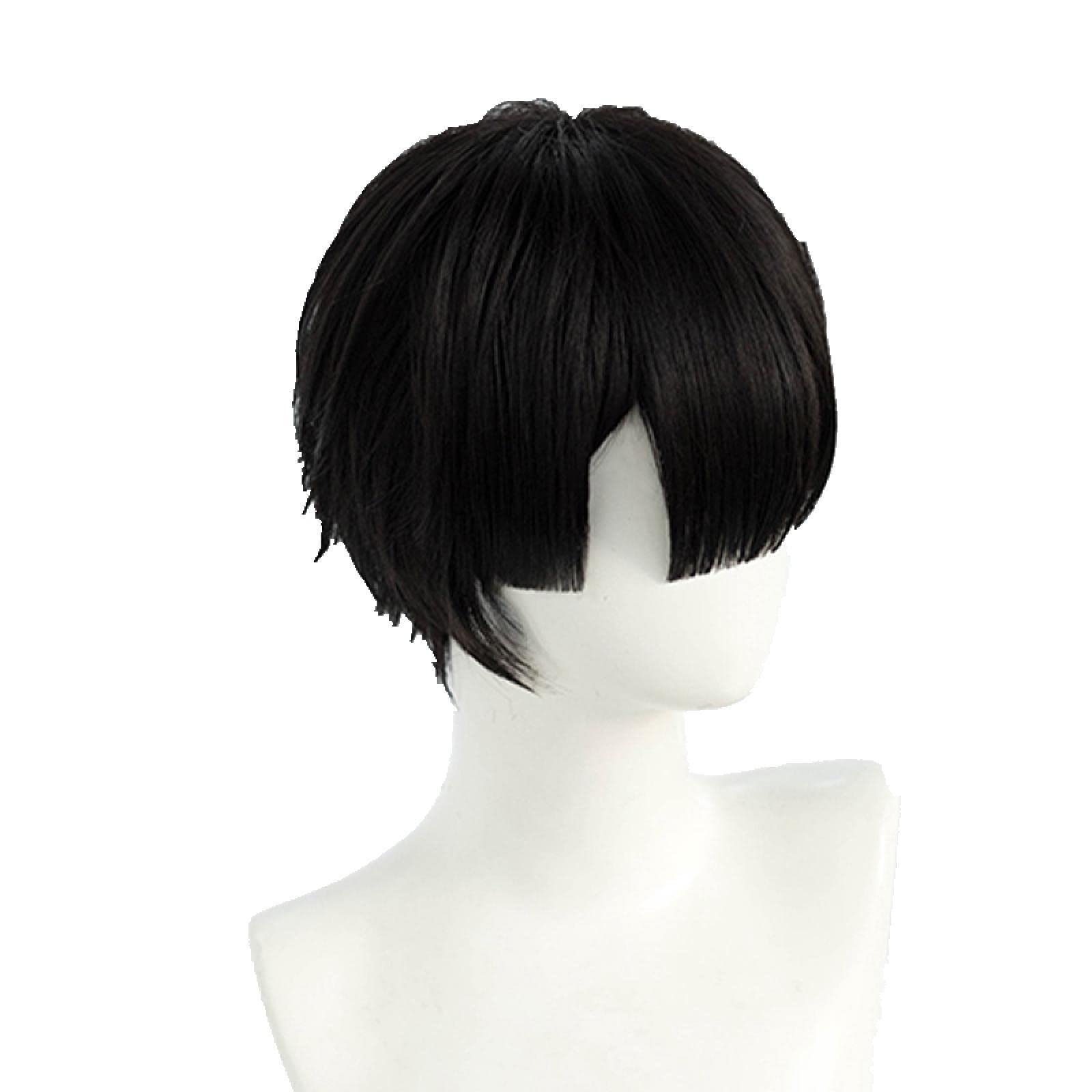 Anime Jibaku Shounen Hanako kun Black Short Wig Cosplay Costume Toilet-bound Hanako-kun Heat Resistant Synthetic Hair Wigs