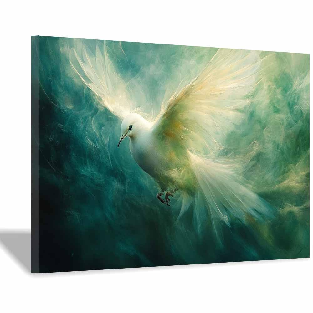 JOSUE Large Animal Canvas Wall Art Minimalist Modern Large Panoramic Landscape Artwork for Living Room Bedroom Bathroom Office Home Decor(Green 31)-70x100cm Framed