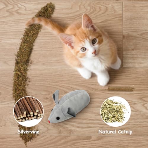 Miniatura 4 de Tianli Juguetes Con Hierba Interactivos Y Ratón Masticable Para Gatos