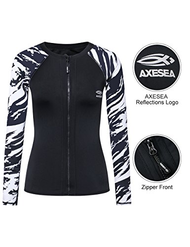 AXESEA Women's Rash Guard Tops Long Sleeve Bathing Suits Printed UV Sun Protection Swim Shirt4