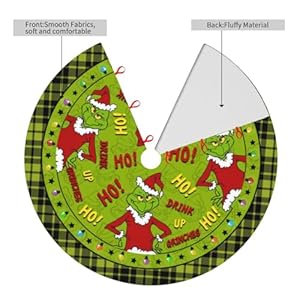 Christmas Tree Skirt Xmas Decorations Indoor Winter Holiday Party Tree Mat Floor Decor (HO, 48") Christmas Tree Skirt Xmas Decorations Indoor Winter Holiday Party Tree Mat Floor Decor HO 48