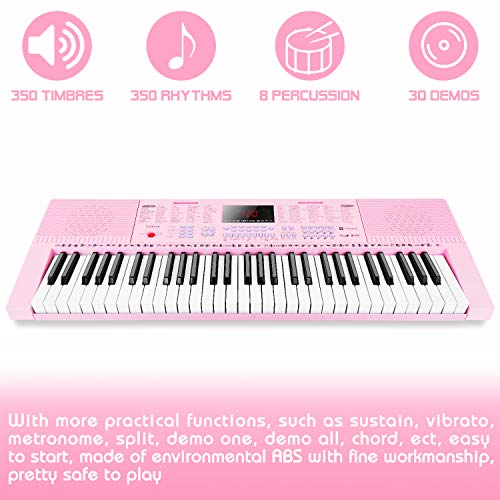 Vangoa VGK610 Clavier de Piano, 61 Mini Touches Clavier Portable Musique pour Débutant avec Microphone, 3 Modes d… - Les Beatles, Paul McCartney, John Lennon, RIngo Starr, George Harrison Vangoa VGK610 Clavier de Piano, 61 Mini Touches Clavier Portable Musique pour Débutant avec Microphone, 3 Modes d… – Image 5