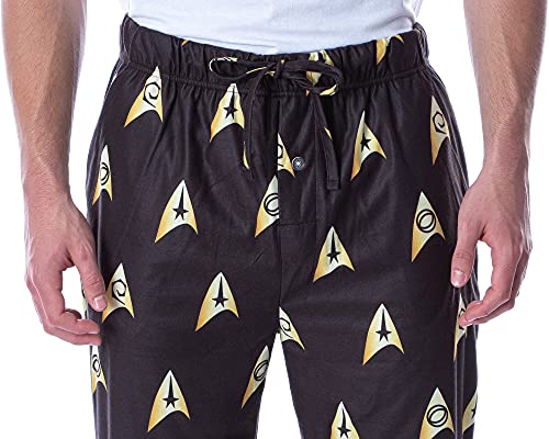 Star Trek The Original Series Men's Allover Starfleet Insignia Loungewear Pajama Pants3