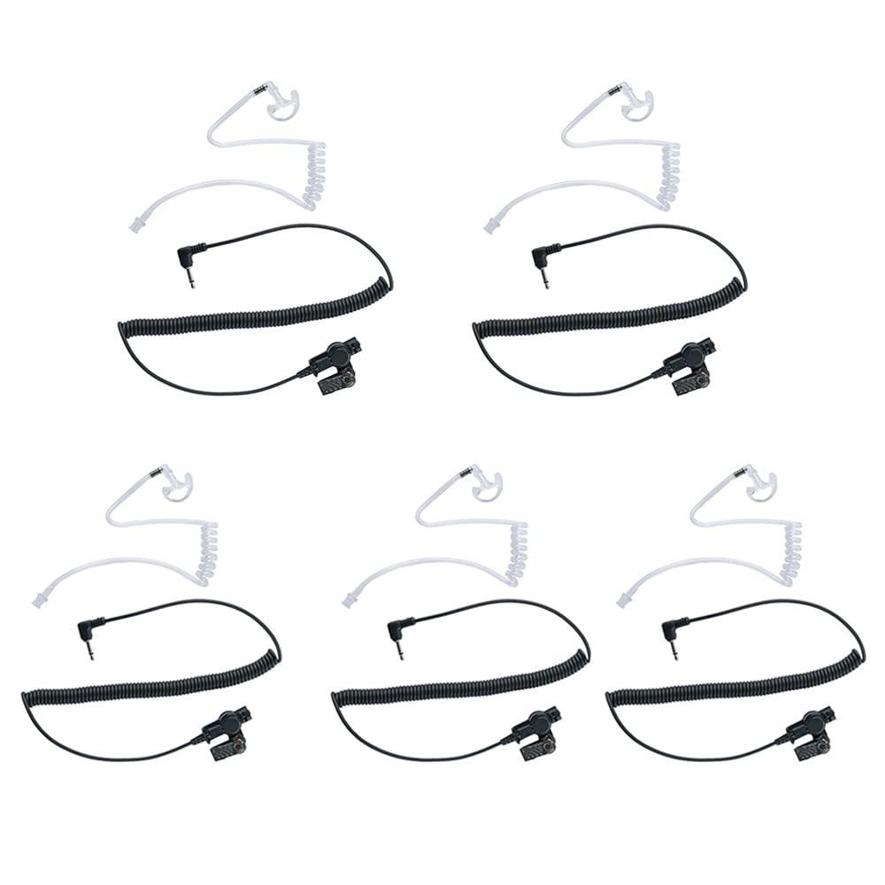 BVMAG 3.5mm Listen Only Acoustic Tube Earpiece Law Enforcement Surveillance Headset for Motorola Kenwood Icom Walkie Talkie Earpiece for Two-Way