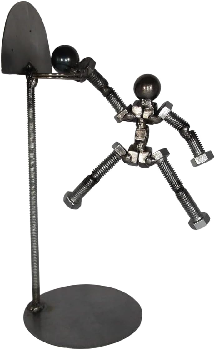 Basketball Player Metal Bolt Figurine, Athlete, slam dunk, jam