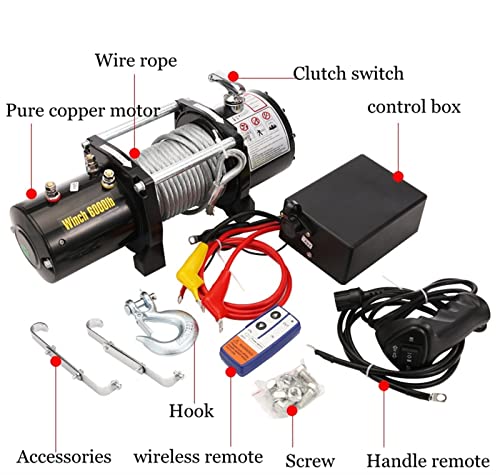 DOLUNTO Winch eléctrico 6000 lbs 12V/24V miniatura 2