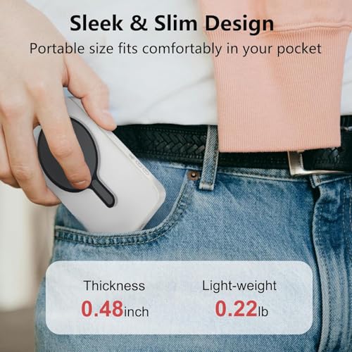 Image of Upgraded 2026 Phone Vlog Selfie Monitor Screen, Portable Back Camera Monitor with Magnetic Connection, Low Latency for Selfie Vlog Live Stream, Compatible with iPhone & Android, White
