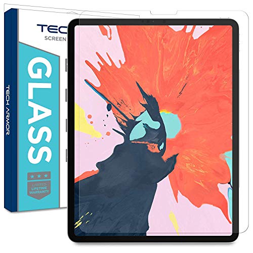 Tech Armor Ballistic Glass Screen Protector Designed for iPad Pro 12.9-inch (2020 & 2018) Ultra-Thin 0.25mm for Extreme Touch Sensitivity (Works with Face ID and Apple Pencil) [1-Pack]
