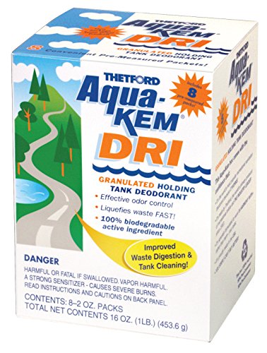 Aqua-Kem DRI RV Holding Tank Treatment - Deodorant   Waste Digester   Detergent - 8 x 2 oz. packets - Thetford 20720