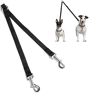 Dog Leash Double Nylon Walking Two Dogs Pets New 2cm Width