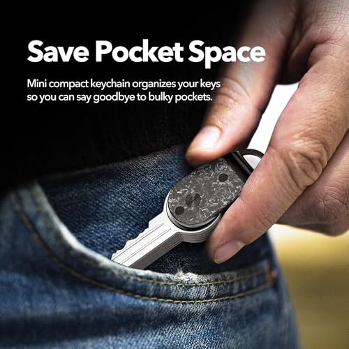 Image of QEG Key Organizer,Keyholder Keychain, Compact Metal Key Case, Minimalist Key Fob,Keychain For Men,Holds 2-6keys