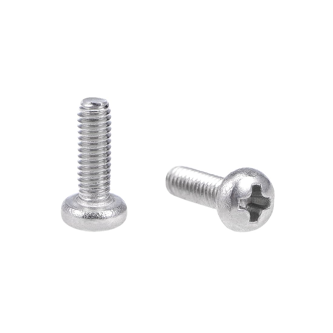 uxcell M2.5x8mm Machine Screws Pan Phillips Cross Head Screw 304 Stainless Steel Fasteners Bolts 30Pcs