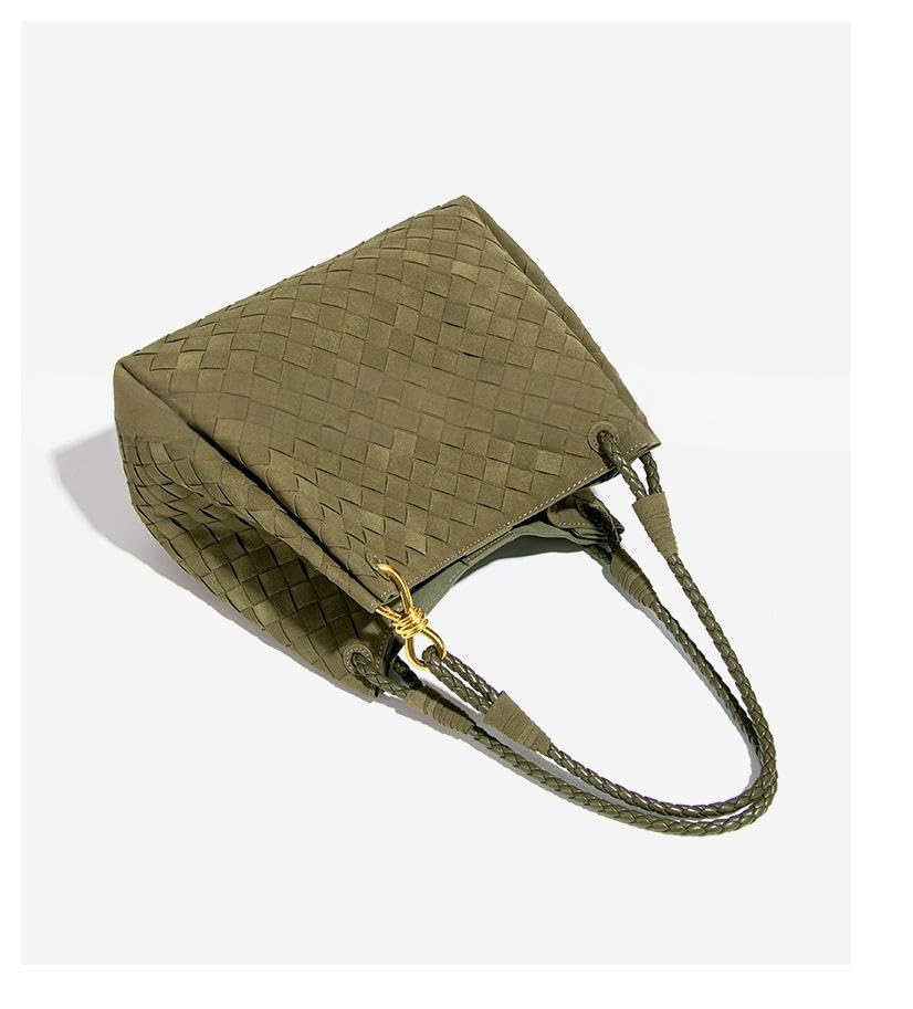 Bolso tejido para mujer con asa y cartera incluida miniatura 6