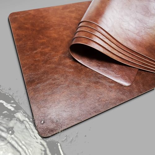 Tables Placemats Set of 6, Wipeable Faux Leather Place Mats for Table 6, Table Mats Set of 6 Waterproof-Heat Resistant-Non-Slip Washable, Dining-Outdoor Placemats for Garden