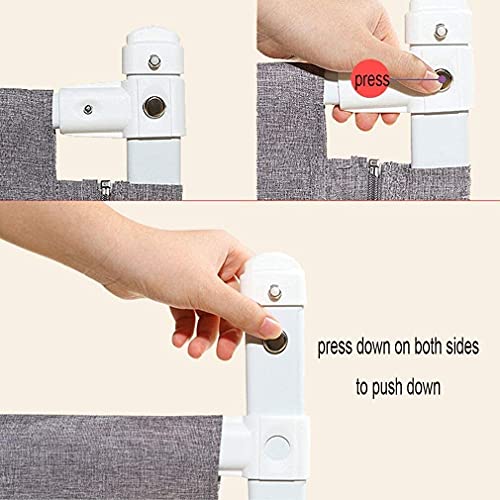 Barrière de lit bébé 180 cm réglable et rabattable pour parc - 6