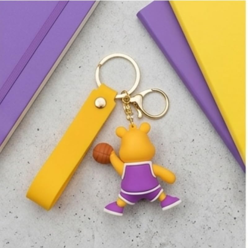 Image of Cute 3D Keychain | Keyring & Quirky Bag Charm | Hard Silicone, Unbreakable | Travel Essential | Kids Friendly | Strap & Bag Hook