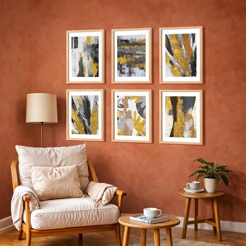 Image of NoWorries Wall decor Paintings for living room - Premium Modern art Wall Poster Paintings for Home Decoration (Pattern-Minimal art) Set of 6 (10x13 inches, ART ATTACK-3)