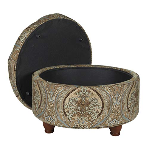 Homepop-Home-Decor-N8264-F1044-Large-Button-Tufted-Woven-Round-Storage-Ottoman-Ottoman-with-Storage-for-Living-Room-Bedroom-Traditional-Paisley Homepop Home Decor N8264 F1044 Large Button Tufted Woven Round Storage Ottoman Ottoman with Storage for Living Room Bedroom Traditional Paisley