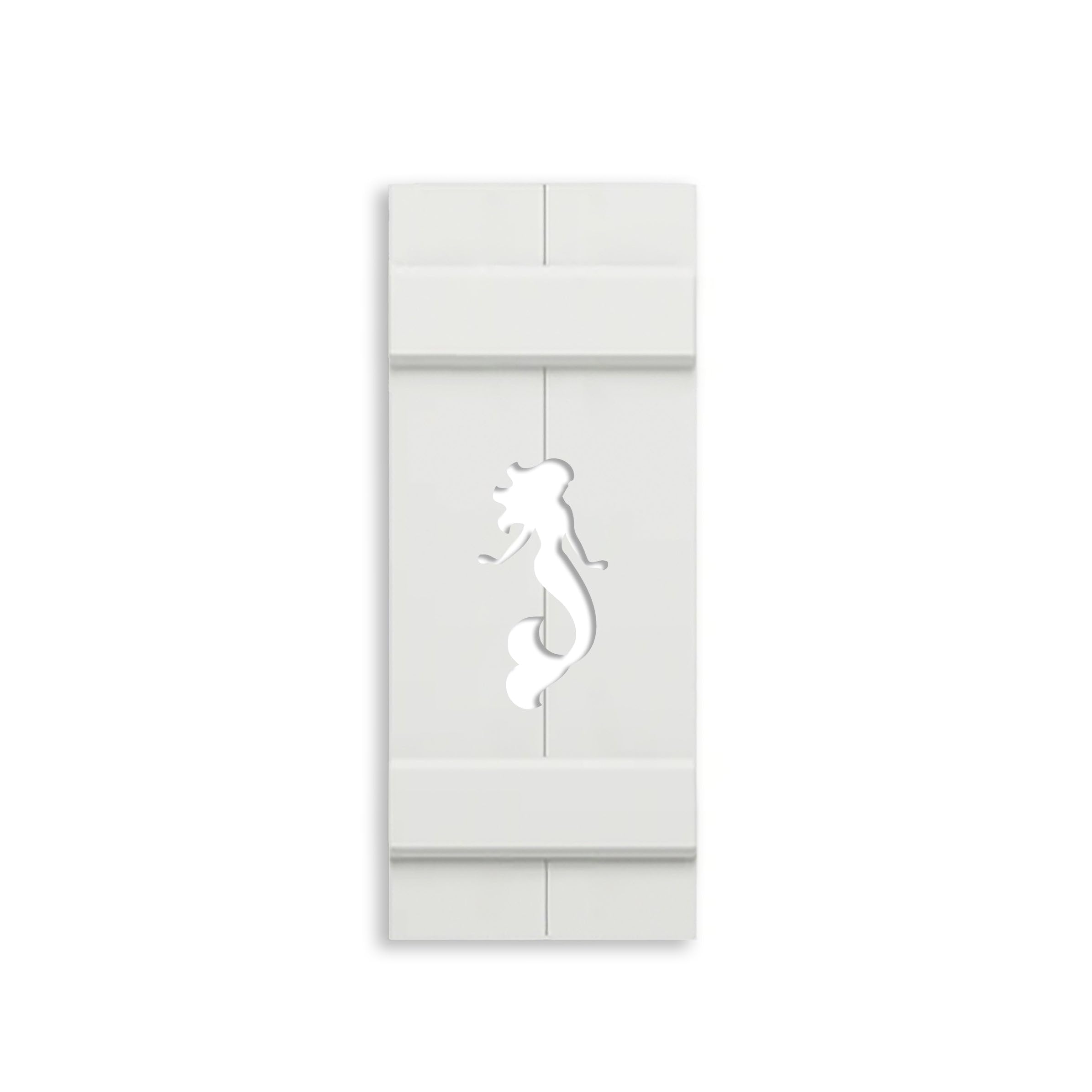 Exterior Shutter for a Beach House, Mermaid theme board and batten-Sold Individually (Width: 14.5, Height: 42)