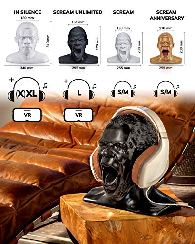 Support Oehlbach casque hifi noir forme tête support pour écouteurs