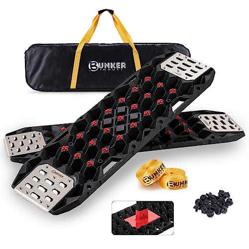 BUNKER INDUST Offroad Traction Boards with Jack Base,Pair 47.24"L...
