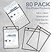 Yuqilin 80pcs 14 * 10 in Job Ticket Holders, Shop Ticket Holders Dry Erase Pockets Work Order Holder Pockets Clear Dry Erase Sleeves, Both Sides Clear for Work, Office, Classroom Organization