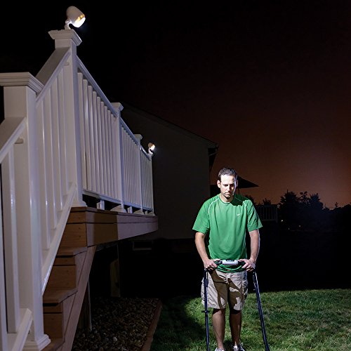 Mr. Beams MB370 Wireless LED Remote Control Spotlight with Motion Sensor and Photocell 140 Lumens, White