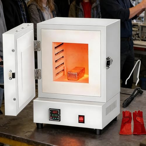 menglanchang Four à Moufle Fermé 2000W 1150°C, Four De Fusion MéTaux, Four De DéGazage éLectrique avec ContrôLe TempéRature pour La Fusion des MéTaux, Frittage CéRamique,Traitement Thermique