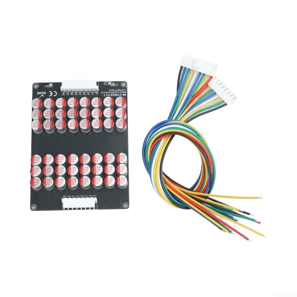 Bilanciatore attivo 12S-16S 5A per LiFePO4 per bilanciatore attivo a batteria | 5A corrente di compensazione, compatibilità 12S-16S, adatto per lifepo4, uso efficiente dell'energia, lunga durata