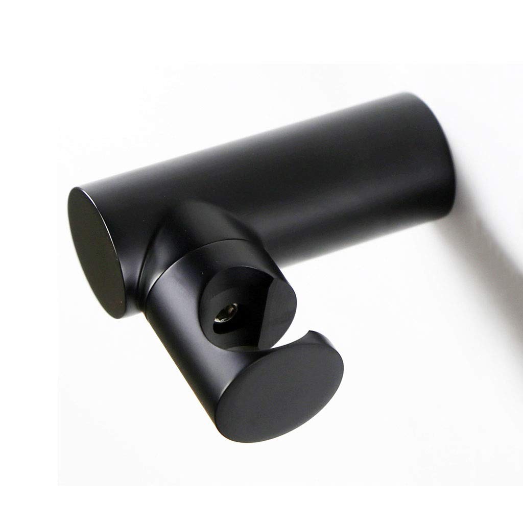 Support mural pour pommeau de douche laiton noir pour une salle de bain moderne et zen