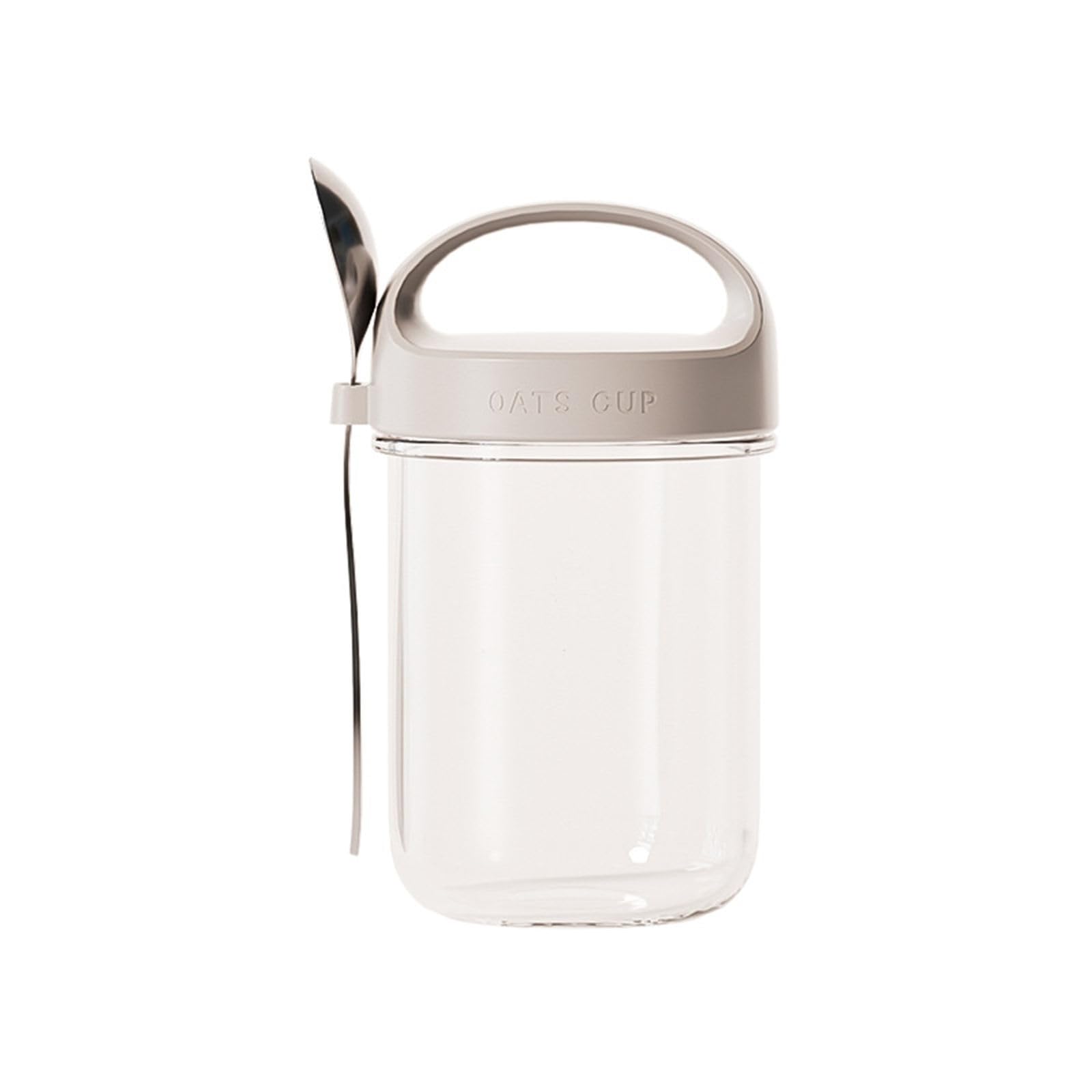 FackLOxc Leakproof Portable Oatmeal Cup with Spoon Sealed Lid Glass Container for Breakfast Travel Use Yogurts Salad Sealed Oatmeal with Lid