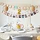 Geburtstag Girlande, Fotogirlande zum Geburtstag Happy Birthday, Hängende Foto Wanddekoration für Party Dekor Mädchen/Jungen, Happy Birthday Banner (Rosa)