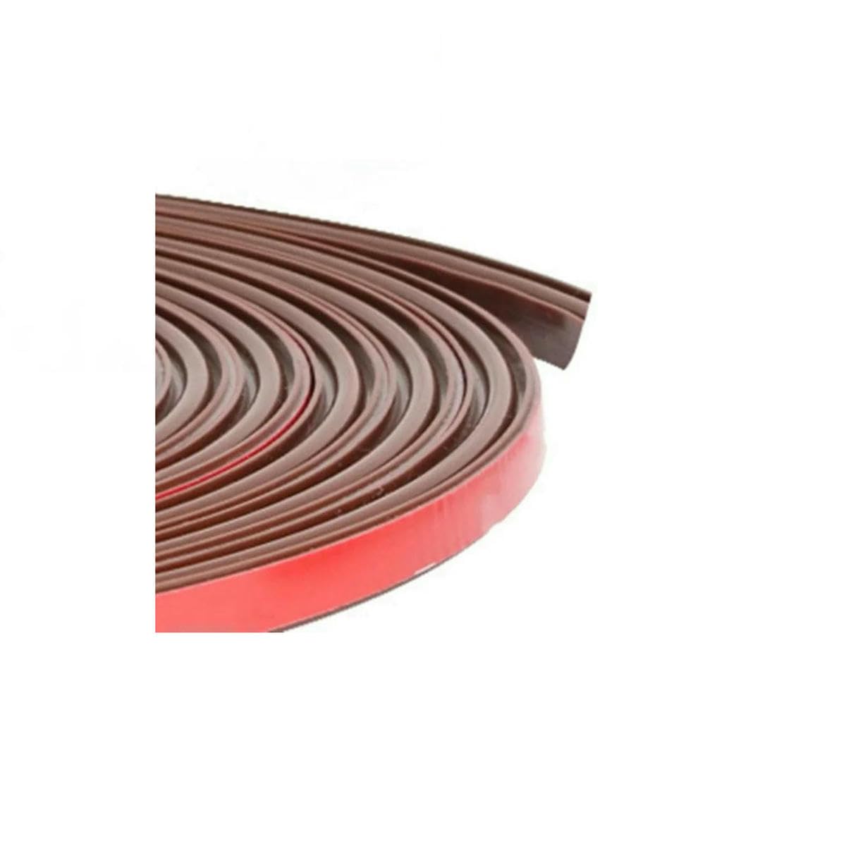 1 roll Length of 6M Rubber Weather Stripping Seal Strip for Doors/, Waterproof Self-Adhesive Weatherstrip Soundproofing-Brown-6mm-10mm-6M