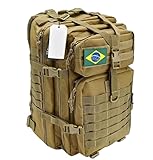 Mochila Militar Assalt Tática 45 Litros Tamanho Ideal Impermeável Reforçada Camping (bege)