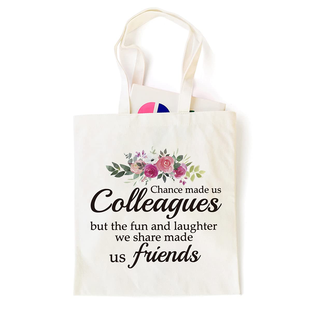 Retirement Gifts for Women, Employee Appreciation Gifts Boss Best Friends Coworkers Nurse Teachers Retirees Colleagues-Chance Made Us Colleagues Tote Bag
