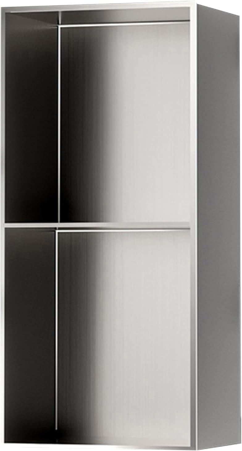 MYUYEE Bathroom Shower Recessed Niche, For Shampoo And Toiletries Recessed Mount Storage Shelf (Grey 28X70X12.5Cm)