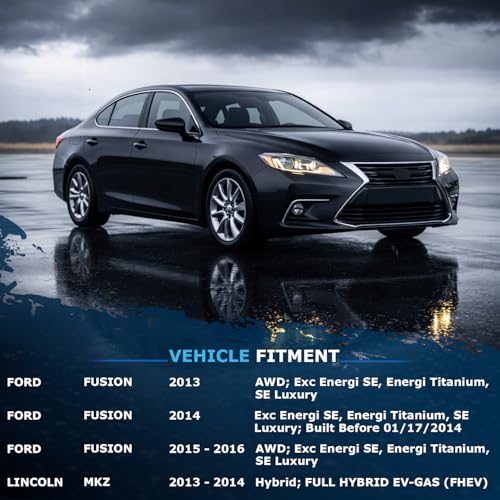 Image of Detroit Axle - REAR Brake Kit for 2013-2016 Ford Fusion 2013-2014 Lincoln MKZ Disc Brake Rotors Ceramic Brakes Pads Replacement Wheel Bearing Hubs Lug Nuts: 11.89 inch inch Rotor