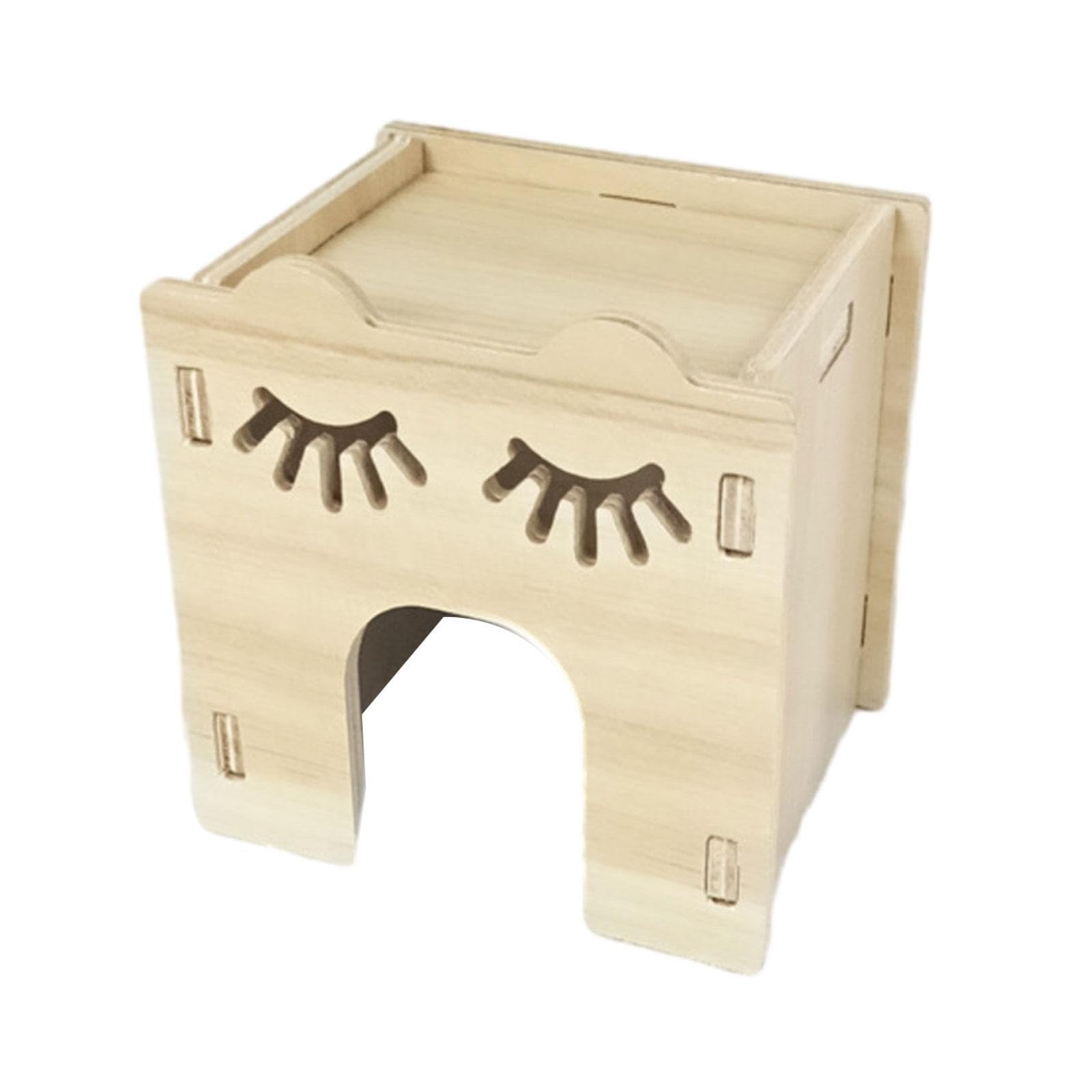 mophrati Small Animals Habitat Hides House Hut Pets Innovative Durable Build Enhances Safe Chewing Opportunities And Restful Environments Small Hamster Wood , Style C