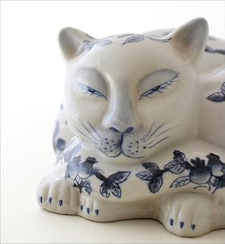 陶器のネコの置物。 楽天市場】【最大1000円OFF】sen ねこの置物 twin cats【猫 ネコ