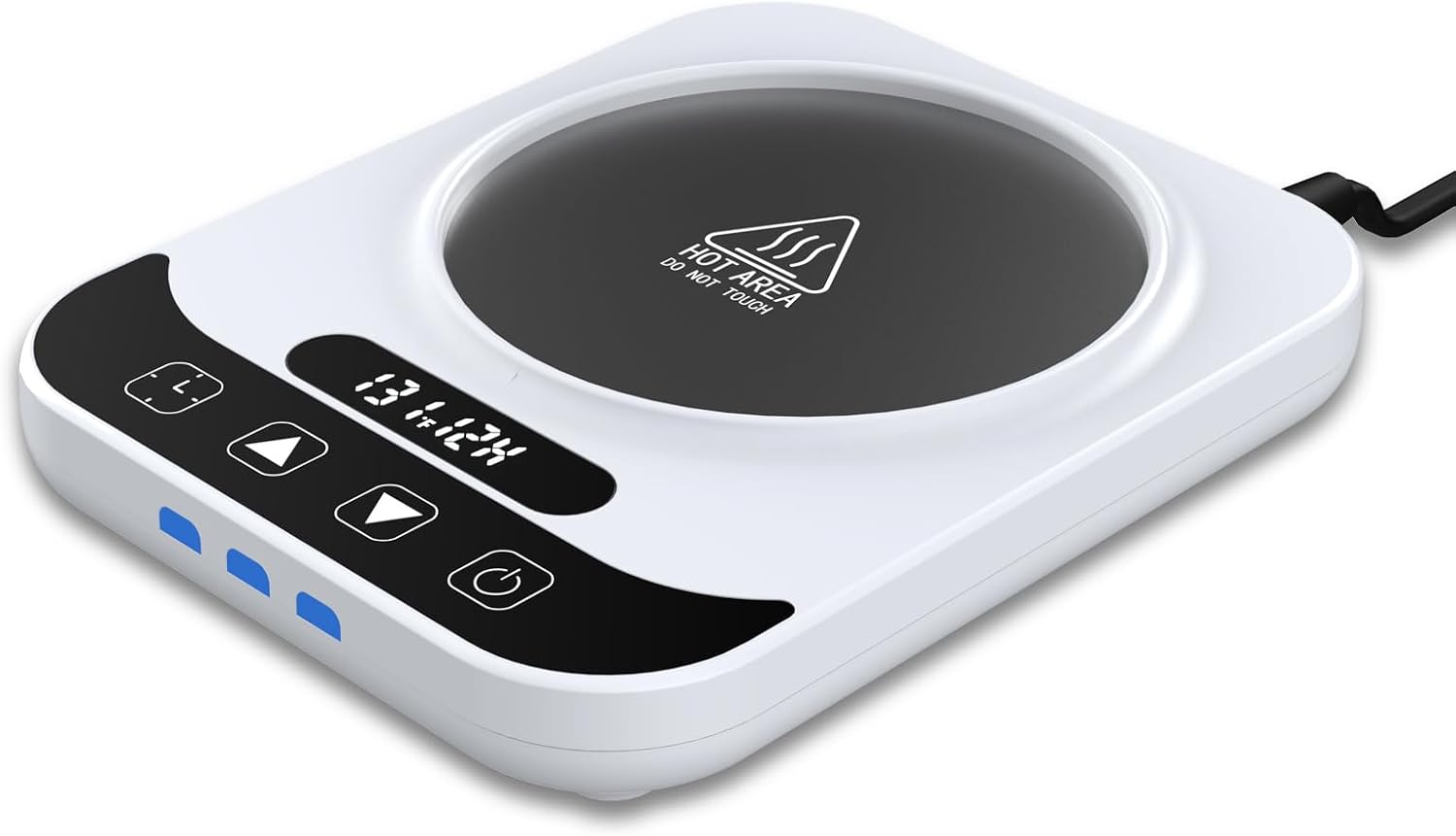 Smart Mug Warmer, Fast Heating, 8 Temp Settings, Temp Memory, 1-12H Timer & Auto Shutoff（Black）