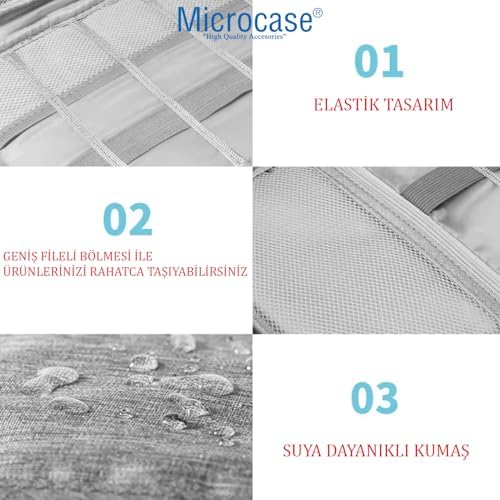 Microcase 9 Gözlü Seyahat Kablo ve Aksesuar Düzenleyici Organizer Çanta - AL5101 - Görsel 7