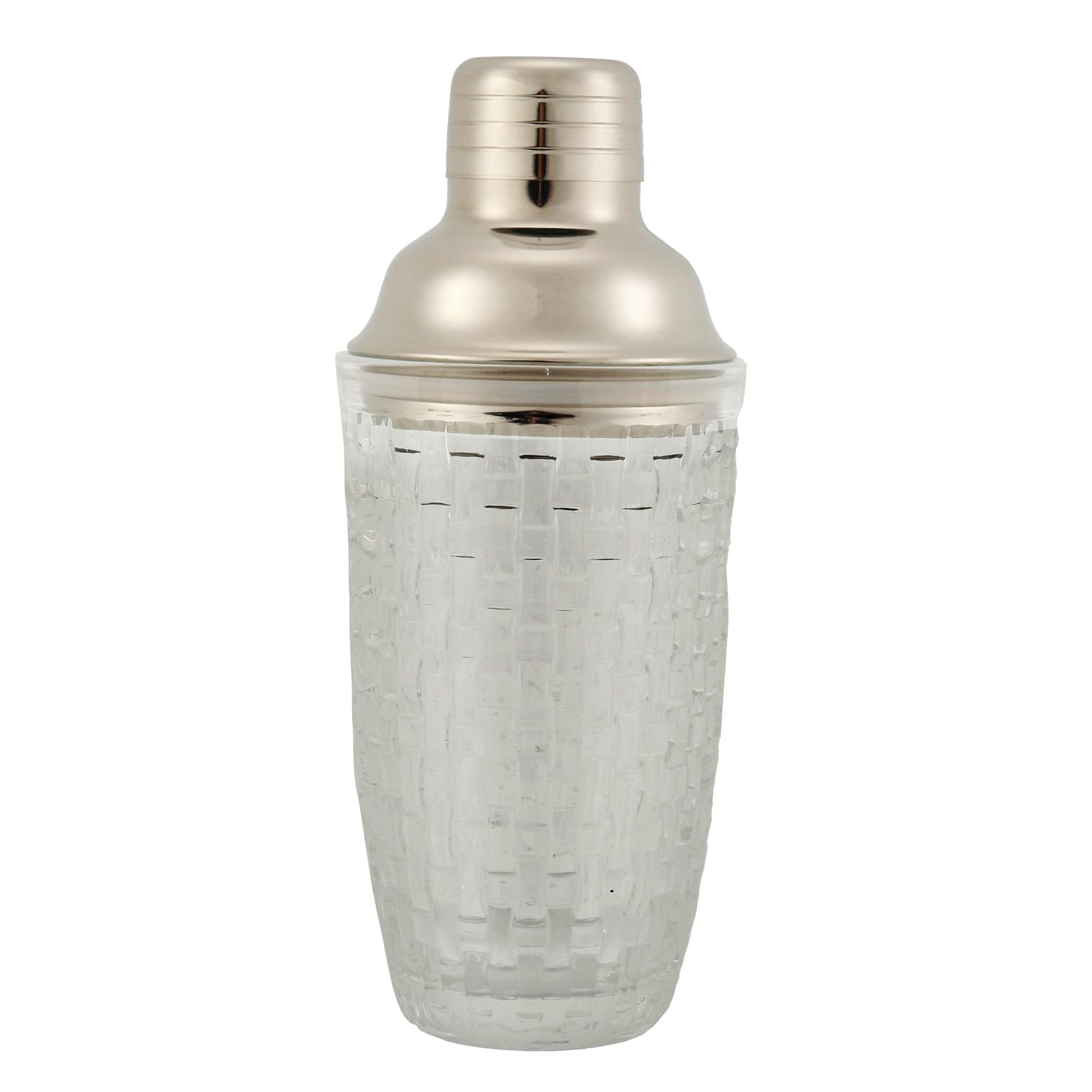 qimoi 13Oz Glass Cocktail Shaker Set - Glass Shaker for Cocktails, Drink Shakers Cocktail and Cocktail Shakers Silver Easy to Use