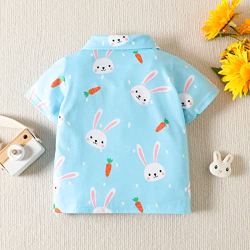 Happy Easter Shirts Toddler Baby Girls Boys Cute Bunny 𝚝 Graphic Tees Kids Easter Day Short Sleeve Tops3