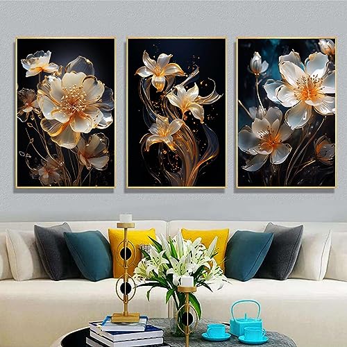 Fleur magnolia affiche abstraite pour raviver un mur de salon terne